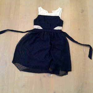 Navy blue tie dress